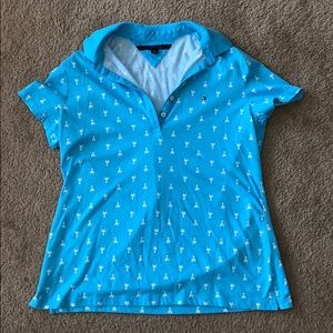 Blue and White short sleeve